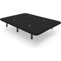 Base Tapizada Reforzada 3D con Estructura Extra Firme, Barras de Refuerzo Internas y 6 Patas Metálicas Roscadas de 26 cms, Medidas 150x190 cm, Color Negro - details 2