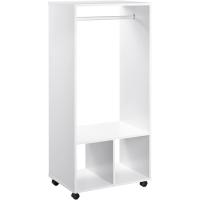 Armario de Ropa con Ruedas Organizador de Ropa de Dormitorio de 120x40x128cm en Negro - details 8
