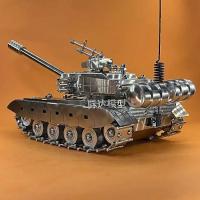 Tanque de batalla principal chino T99 de acero inoxidable, modelo de aleación 1:32, adornos, juguetes terminados - details 5