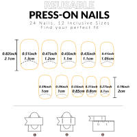 24PCS Uñas Postizas Francesas Blancas Rectangulares Estilo Explosiones En Europa Y América Long Water Pipes Falsas Para Mujeres - details 4