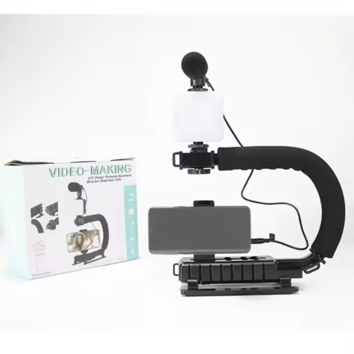 Soportes de Video profesionales en forma de C, soporte de teléfono Flash, soporte de agarre para videocámara DV - 1