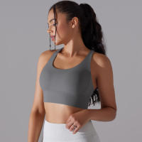 Hamidou-Sujetador de Yoga con espalda cruzada para mujer, ropa interior deportiva absorbente de golpes, correas de hombro cruzadas, Top corto de Fitness, deportes a prueba de golpes - details 57