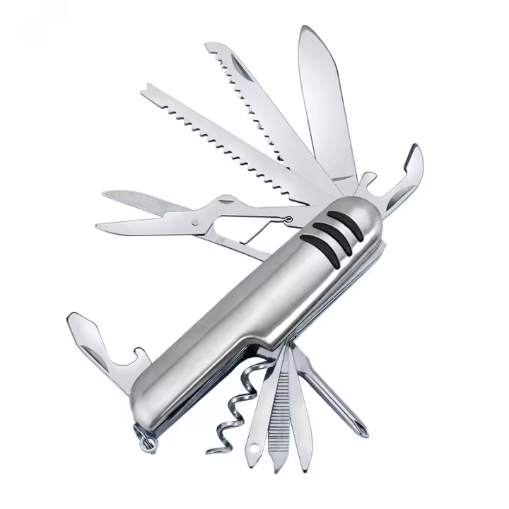 Cuchillo De Mano Multiusos 11 En 1 Con Destornillador Abrazadera De Acero Inoxidable Abrebotellas Sierra Tijeras Herramienta De Emergencia Al Aire Libre - 1
