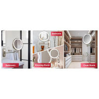 VORREMIRR Espejo de pared, aumento 1x/20x con espejo de maquillaje de doble cara de 8,5 pulgadas para baño, níquel cepillado - details 6