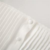 PB & ZA 2025, vestido con tirantes de color sólido con dobladillo plisado ancho, Falda corta, novedad de verano, vestido blanco pequeño para mujer - details 7