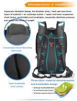 MOTOCENTRIC Paquete de Motoacuario Impermeable Gran Capacidad, Diseño Reflectante, Respirable con Malla, Bolsa de Viaje al Aire Libre Multifuncional - details 3