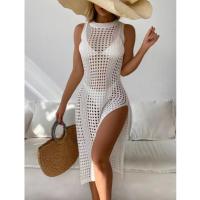 Traje de Baño Tanga Sexy para Mujer Vestido de Bikini sin Mangas Traje de Playa de Punto - details 1