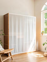 Cortina Antipolvo Adhesiva Para Armario 1PC Con Cinta Mágica Para Sala De Estar Y Cocina Material De Poliéster Clásico Estilo - details 6