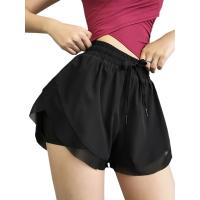 Pantalones Cortos Deportivos Finos de Verano para Mujer Talla Grande, Holgados, Secado Rápido, Antideslizantes, Cintura Alta, para Correr, Ropa de Yoga, Fitness - details 0