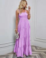 Vestido casual de moda primavera-verano con tirantes finos a rayas para mujer - details 17