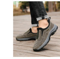 Zapatos de senderismo de marca para hombre, zapatos de Trekking al aire libre de cuero de ante, zapatillas de entrenamiento ligeras antideslizantes, zapatos de escalada para caminar - details 17