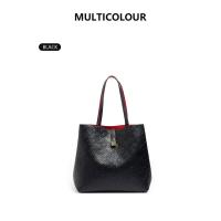 CH Vintage Color puro cubo letras clásicas viajero de gran capacidad bolso de mujer bolso de impresión Simple mochila de lujo de alta gama - details 4