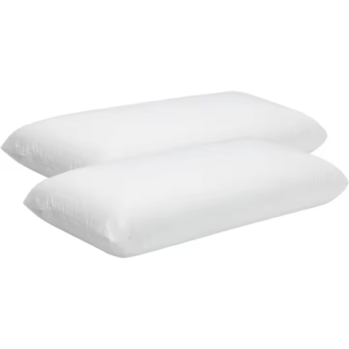 Almohada Viscoelástica 70 cm (2 Unidades), de Hotel - Adaptabilidad al Cuello, Hipoalergénica, Firmeza Alta, para Dormir de Lado, Doble Funda, Transpirable y Suave - 1