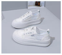 Nuevos Zapatos Blancos Transpirables, Versátiles Zapatos Casuales Delgados De Encaje De Suela Gruesa - details 23