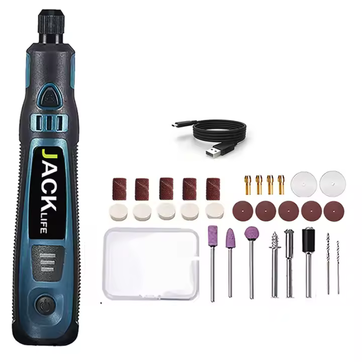 Kit de Herramienta Rotativa Inalámbrica Bolígrafo de Grabado de Madera DIY - 1