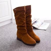 Ots de tacón informal de media varilla para mujer, punta redonda, terciopelo mate, otoño e invierno, nuevo - details 5