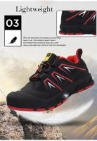 Zapatos deportivos de senderismo de marca para niños y niñas, zapatos de senderismo impermeables antideslizantes para exteriores, zapatillas de escalada de montaña para niños - details 8