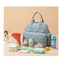 Nueva mochila antisalpicaduras multifuncional de moda de gran capacidad, bolso de maternidad, bolso, mochila de color sólido. - details 5