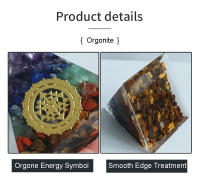 Pirámide de orgón de 7 Chakras para Reiki, cristales y piedras curativas, generador de energía de orgonita, meditación, equilibrio, adorno de decoración del hogar - details 1