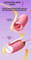 Masturbación femenina adulta salta huevo 10 velocidad USB vibrante lengua recargable juguetes sexuales para las mujeres masturbador del orgasmo del clítor - details 4