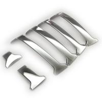 Tiras de rejilla de parachoques delantero, embellecedores protectores de parachoques para Toyota Land Cruiser 150 Prado LC150 FJ150 2014-2017, cromo - details 0