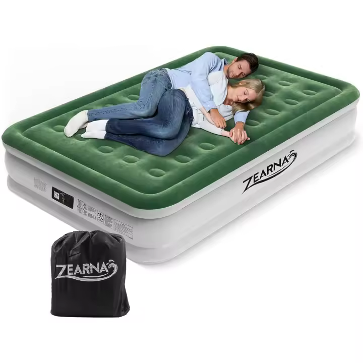 Colchón Inflable Rápido de 3 Minutos Doble para 2 Personas Portátil para Invitados o Uso Doméstico - 1