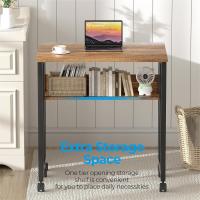 Escritorio Plegable Pequeño Estante de Almacenamiento con Ruedas Montaje Fácil - details 53