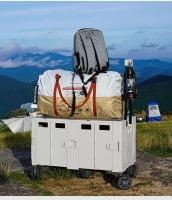 2025 nuevo conductor de camping de gran capacidad de 140L con ruedas y frenos universales, carrito de compras plegable para escalada de montaña - details 2