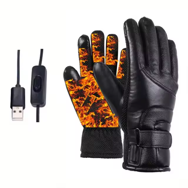 Guantes recargables con batería de litio, manoplas cálidas con pantalla táctil, impermeables, para esquiar, invierno, novedad de 2023 - 1