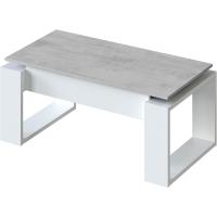 Mesa de Centro elevable Nova Color Roble Nodi y Blanco Artik salón Comedor Estilo nórdico 45-54x105x55 cm - details 27