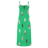Vestido Maxi de Plumas Elegante Cómodo con Cuello en V Cuidado Fácil Moda para Mujeres - details 15