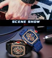 Reloj deportivo de carreras de lujo para hombre, esfera esqueleto de barril, resistente al agua, luminoso, reloj de pulsera para exteriores, reloj de negocios para hombre - details 19