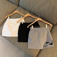 Falda corta de verano para mujer estilo irregular con lazo pantalones de mezclilla de moda - details 10