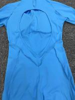 Ropa de Yoga de manga corta ajustada de Color sólido, pantalón largo Sexy con espalda descubierta, mono para entrenamiento de gimnasio, ropa deportiva de secado rápido de una pieza para Fitness - details 38