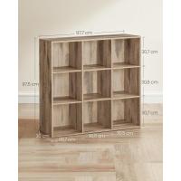 Estantería Almacenaje, de 6 Compartimientos, para Sala de Estar, Estudio, Oficina, 30 x 65,5 x 97,5 cm, Blanco LBC203D - details 18