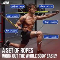 Exercise Band For Workout 11Pcs Set 150 Lbs Adjustable Elastic TPE With Handle Door Anchor Resistance Band For Men Full Set - details 5