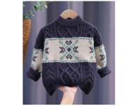 Suéter de lana para niños, cortavientos de algodón de ganchillo, jersey grueso y cálido de lujo para otoño e invierno, ropa para adolescentes 2024 - details 4