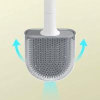 Reemplazo de escobilla de baño montada en la pared, cepillos de baño de silicona de mango largo, cerdas suaves de secado rápido, juego de baño para bidé - details 6