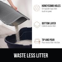 Almohadilla de Arena para Gatos de Lavado No Removible y Resistente a Salpicaduras de Doble Capa para Gatos Medianos, Suministros Para Mascotas - details 2