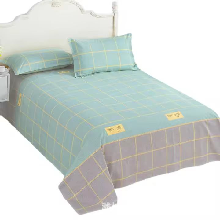 Sábanas esmeriladas gruesas para dormitorio de estudiantes, sábanas de cama esmeriladas, sábanas de edredón de una pieza - 1