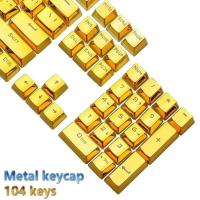Teclado nical de Metal galvanizado 104 87Key Cross personalidad translúcido oro Sier juego Keycap - details 4