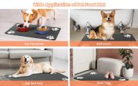 Alfombrilla Para Mascotas Absorbente Con Sujeción a Base De Goma Impermeable Para Alimentos Y Bebidas Para Perros Y Gatos Mat De Alimentos Para Mascotas - details 3