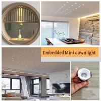 Mini downlight LED regulable integrado, luz de techo COB antideslumbrante de 5W, foco para dormitorio, cocina, vitrina - details 0
