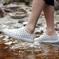 Al aire libre pareja agujero zapatos vadear tendencia de ocio sandalias de playa de los hombres y las mujeres transpirable suela suave hueco zapatos de lluvia - details 4