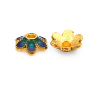 Tapetes de Flores de Brasso Dorado 18K 30PCS Accesorios de Joyería DIY de Alta Calidad - details 26