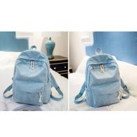 Mochila escolar de diseño de pana para mujer, bolso de hombro a rayas para adolescentes, bolsa de viaje - details 15