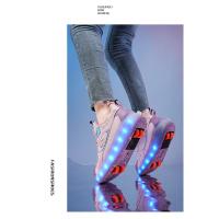 Zapatos De Patinaje Para Niños Y Niñas Con Rodillos Lanterneros Transpirables Tallas Ajustables Para Interior Y Exterior - details 14