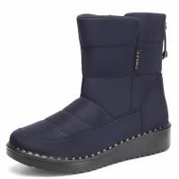 Winer-Botas largas informales para mujer, zapatos planos cálidos para la nieve - details 4