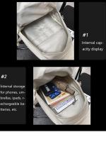 Mochila informal de gran capacidad para hombre y mujer, morral Universal para ordenador, 14 pulgadas, Color sólido - details 17