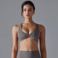 Chaleco de nailon de color sólido para yoga para mujer, sujetador deportivo transpirable, secado rápido - details 21